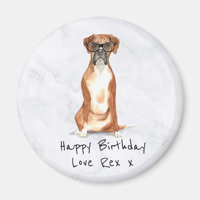 Boxer Dog Personalisiert Magnet (Vorne)