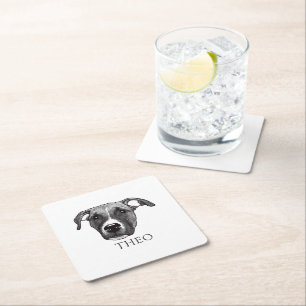Boxer Dog Personalisiert Rechteckiger Pappuntersetzer