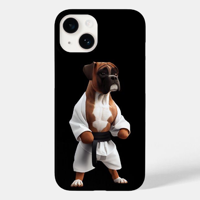 Boxer Dog Play Karate, Boxer Dog Karate Player Case-Mate iPhone Hülle (Rückseite)