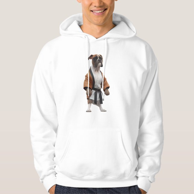 Boxer Dog Play Karate, Karate Champion Boxer Dog Hoodie (Vorderseite)