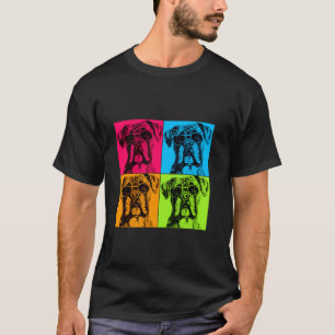 Boxer Dog Pop Art Design Illustration Colorful T S T-Shirt
