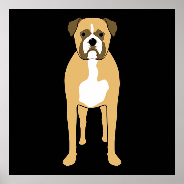 Boxer Dog. Poster (Vorne)