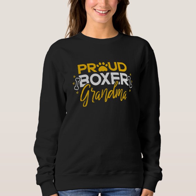 Boxer Dog Proud Grandma Boxer Zucht Sweatshirt (Vorderseite)