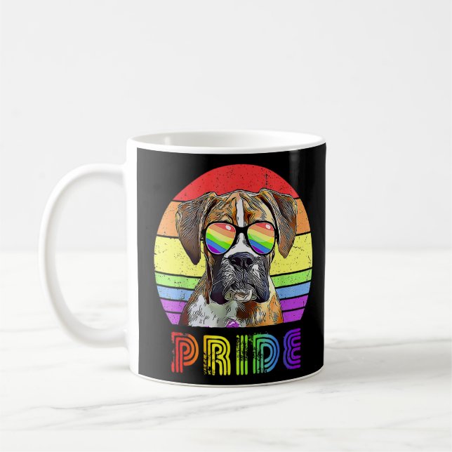 Boxer Dog Rainbow Sunglasses Lgbt Gay Lesbian Prid Kaffeetasse (Links)