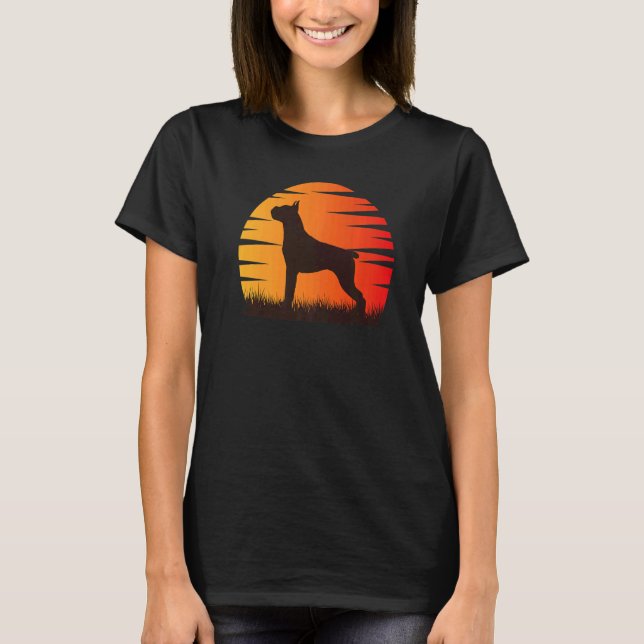 Boxer Dog Retro 36 T-Shirt (Vorderseite)
