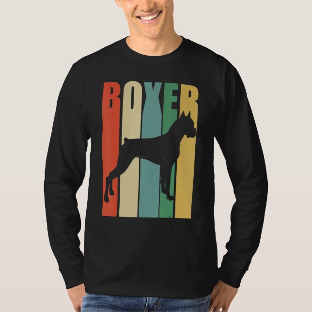 Boxer Dog Retro T-Shirt (Vorderseite)
