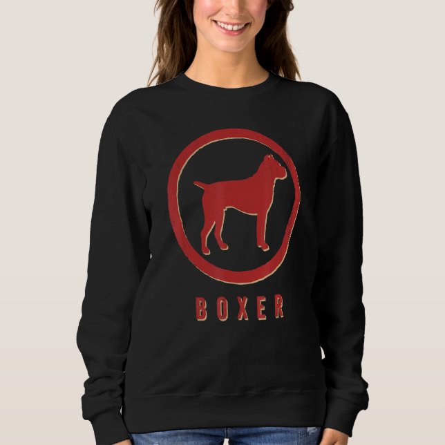 Boxer Dog Retro Vintag Sweatshirt (Vorderseite)