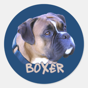 Boxer Dog Runder Aufkleber