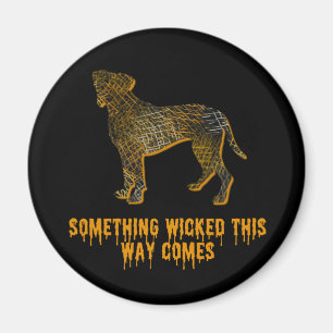 Boxer Dog Silhouette Fun Halloween Magnet