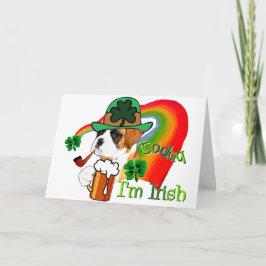 Boxer Dog St Patrick's Day Karte