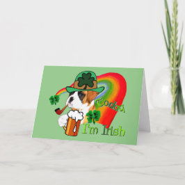 Boxer Dog St Patrick's Day Karte