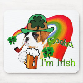 Boxer Dog St Patrick's Day Mousepad