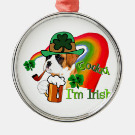 Boxer Dog St Patrick's Day Ornament Aus Metall