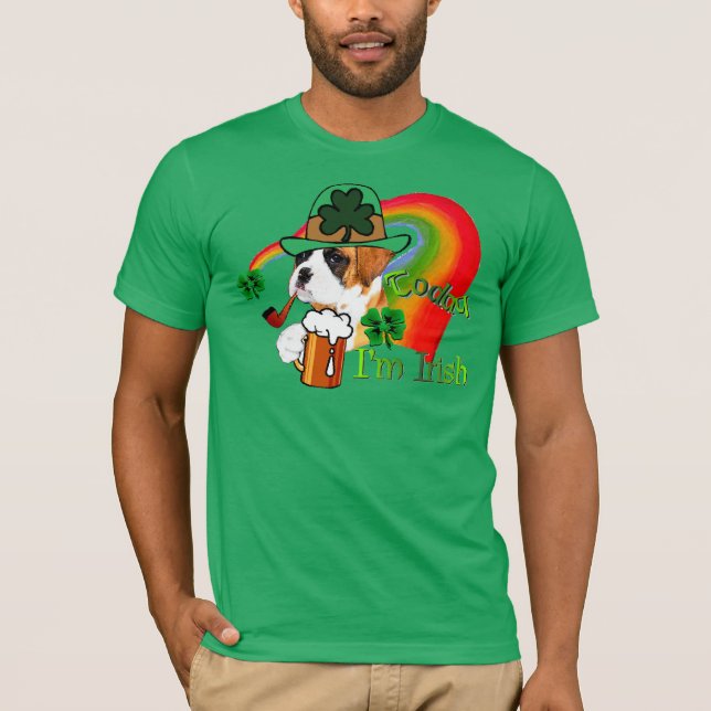 Boxer Dog St Patrick's Day T-Shirt (Vorderseite)