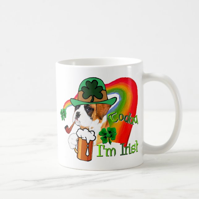 Boxer Dog St Patrick's Day Tasse (Rechts)