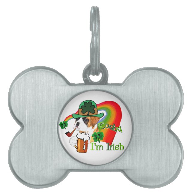 Boxer Dog St Patrick's Day Tiermarke (Vorderseite)