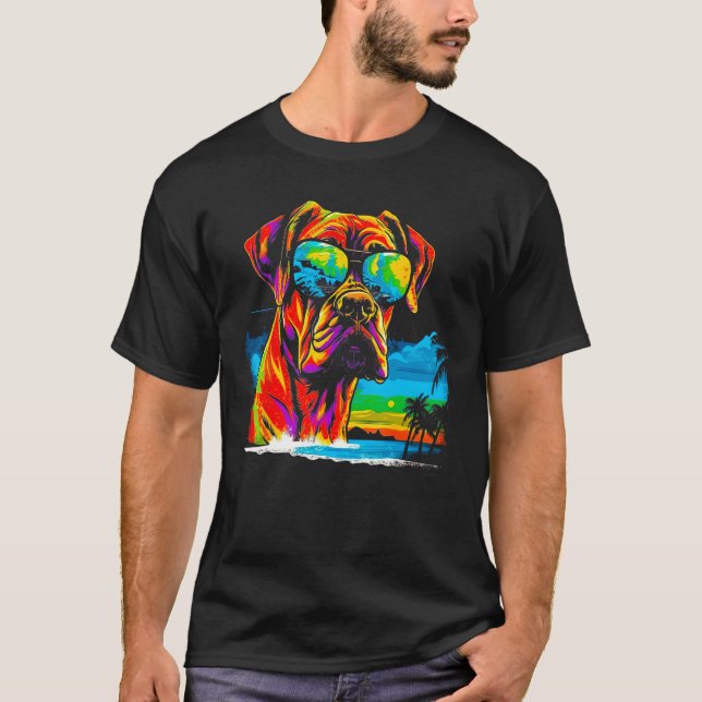 Boxer Dog Summer T-Shirt (Vorderseite)