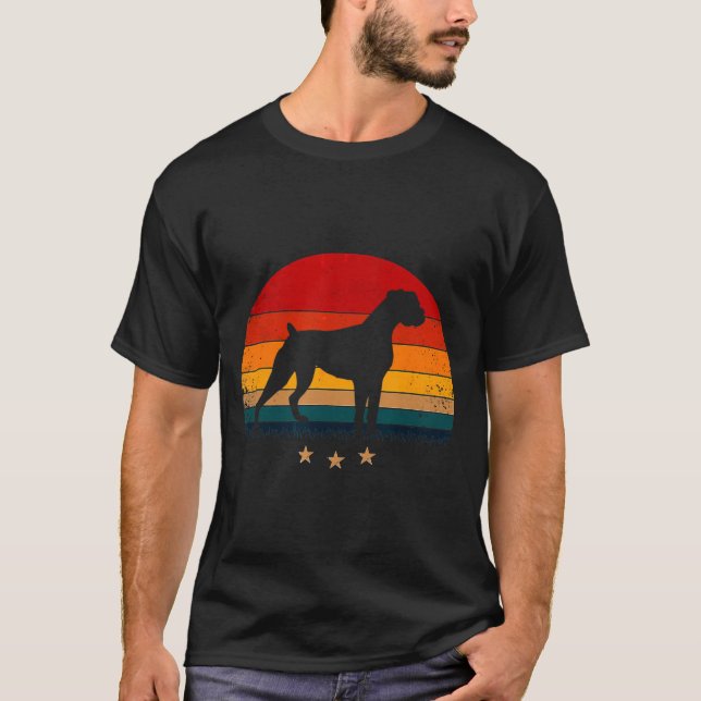 Boxer Dog Sunset T-Shirt (Vorderseite)
