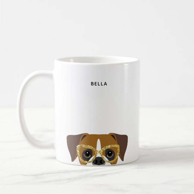 Boxer Dog Tasse (Links)