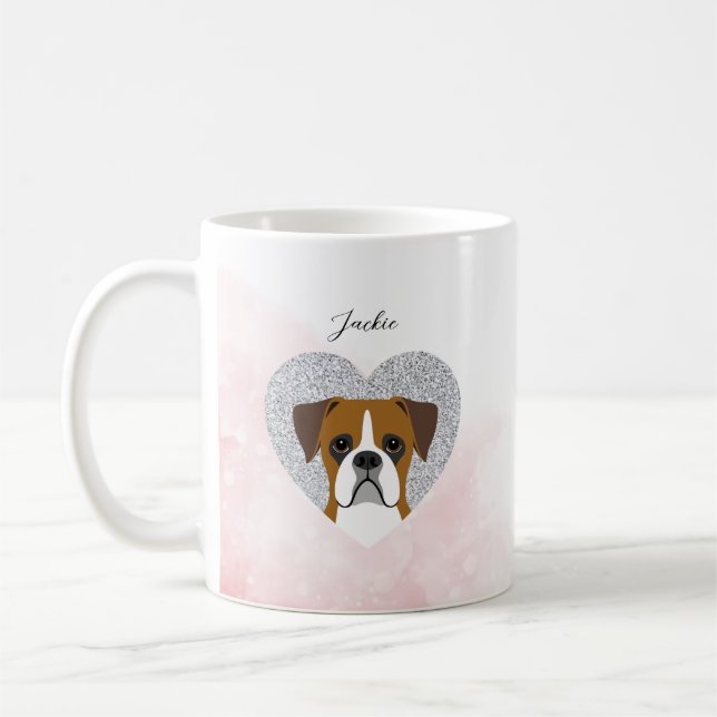 Boxer Dog Tasse (Links)