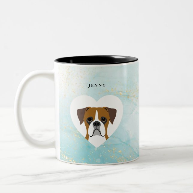 Boxer Dog Tasse (Links)