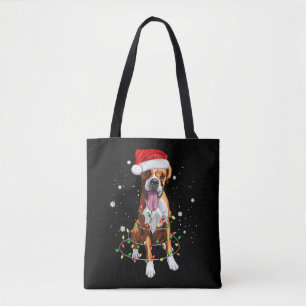 Boxer Dog Tree Weihnachtsbeleuchtung Xmas Pajama