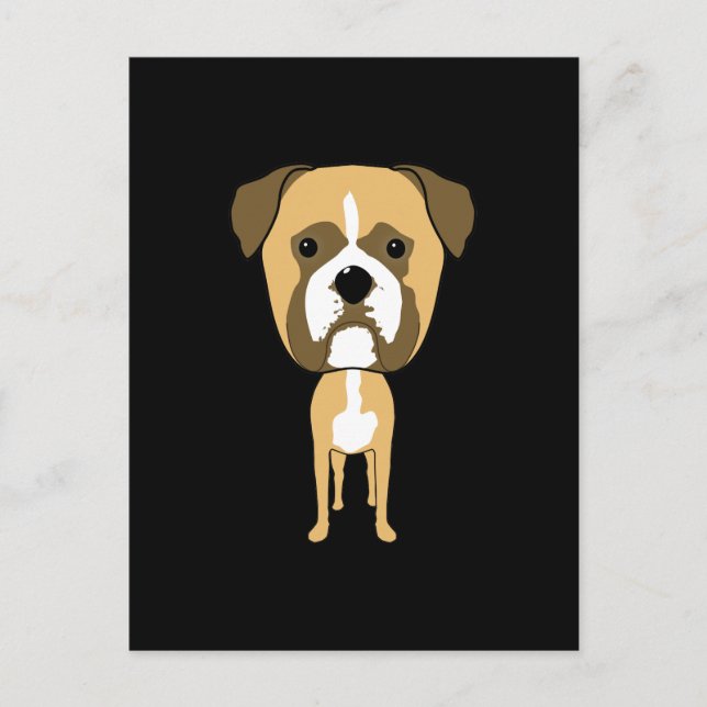 Boxer Dog. Übersichtlicher Kopf. Postkarte (Vorderseite)