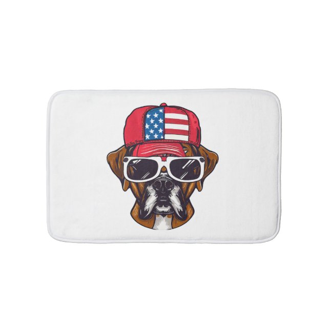 Boxer Dog USA Badematte (Vorderseite)