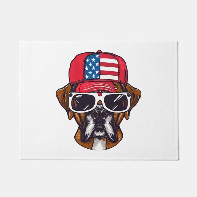 Boxer Dog USA Fußmatte (Vorderseite)