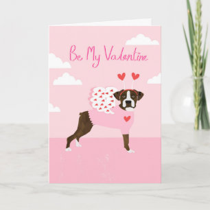 Boxer Dog Valentines Love Card Feiertagskarte