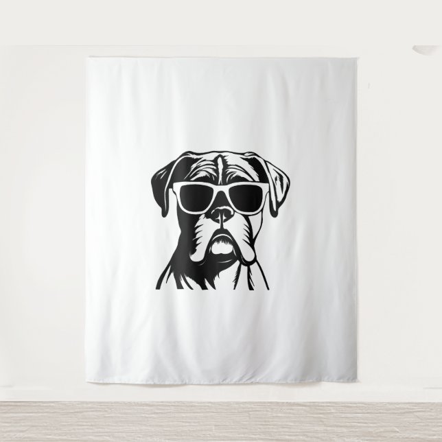 Boxer Dog Wandteppich (Vorderseite)