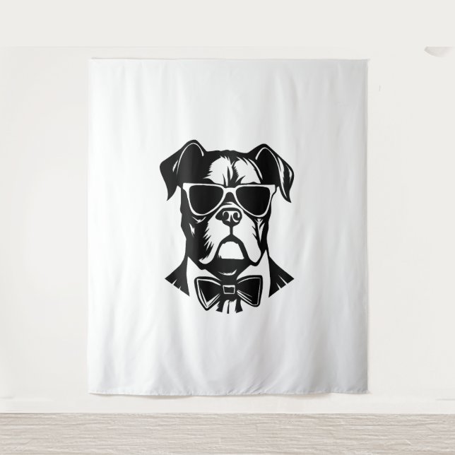 Boxer Dog Wandteppich (Vorderseite)