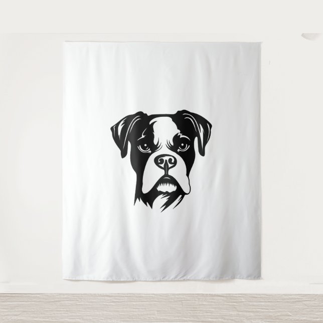 Boxer Dog Wandteppich (Vorderseite)