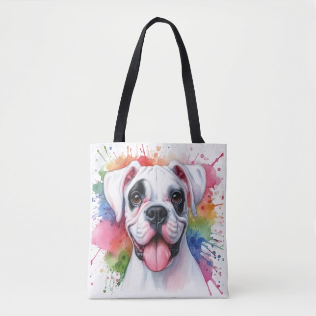 Boxer Dog Watercolor Splashes (Vorderseite)