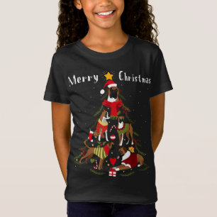 Boxer Dog Weihnachtsbaum Xmas Dog Lover T-Shirt