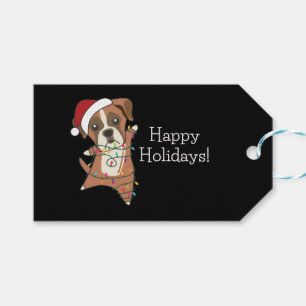 Boxer Dog Weihnachtsschnee Wintertiere Hunde Erwac Geschenkanhänger