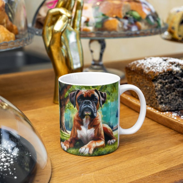 Boxer Dog 🐾 Wiggle Hinterns & Schwanz Wags Kaffeetasse (Von Creator hochgeladen)