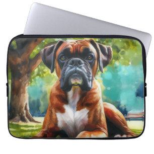 Boxer Dog 🐾 Wiggle Hinterns & Schwanz Wags Laptopschutzhülle