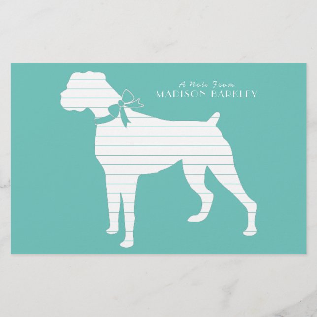 Boxer Doppy Puppy Briefpapier (Vorderseite)