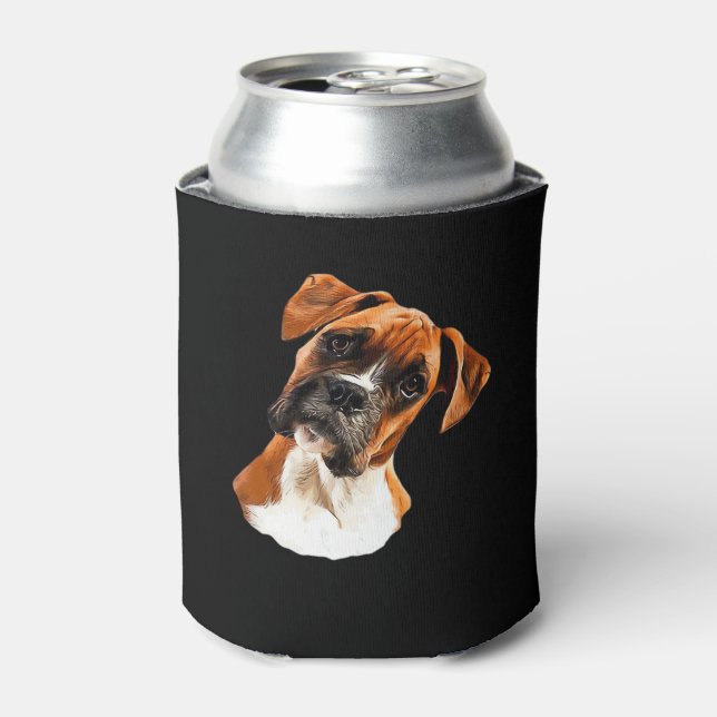 Boxer ein schöner Boxer Head Tilt Classic T - Shir Dosenkühler (Kanne Vorderseite)