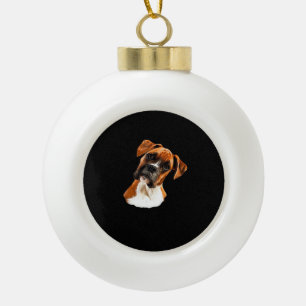 Boxer Ein schöner Boxer Kopfneigung Klassisches T- Keramik Kugel-Ornament