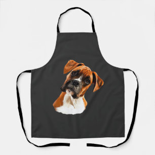 Boxer Ein schöner Boxer Kopfneigung Klassisches T- Schürze