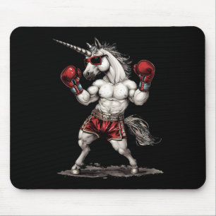 Boxer-Einhorn mit Boxhandschuhen Kickboxen Lustig  Mousepad