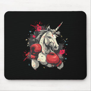 Boxer Einhorn mit Boxhandschuhen, Kickboxen Niedli Mousepad