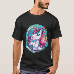 Boxer Einhorn mit Boxhandschuhen Kickboxing Funny T-Shirt