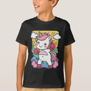 Boxer Einhorn mit Boxhandschuhen Lieben Boxen T-Shirt