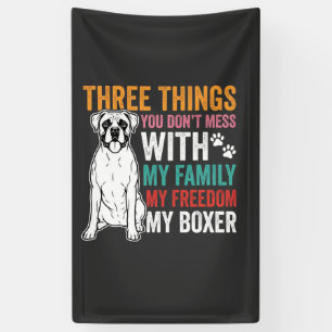 Boxer Familien Freiheit Hunde Liebhaber Banner