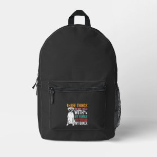 Boxer-Familien-Freiheit-Hundefreund Bedruckter Rucksack