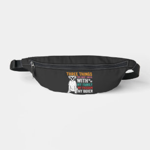 Boxer Familien Freiheit Hundeliebhaber Bauchtasche