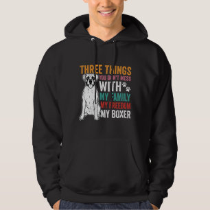 Boxer Familien Freiheit Hundeliebhaber Hoodie